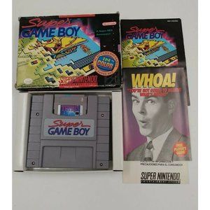 Super Game Boy (for SNES) "Play Game Boy Games on SNES" with box books + Tetris